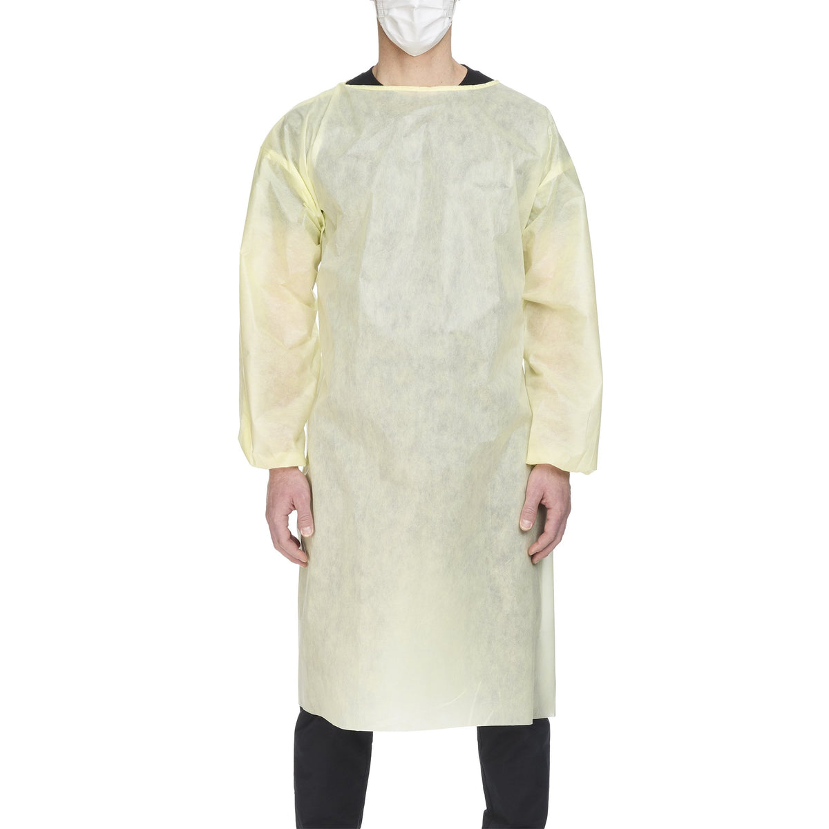 Aspen Surgical Products - Protective Procedure Gown Precept® X-Large Yellow NonSterile AAMI Level 2 Disposable [10/BG]