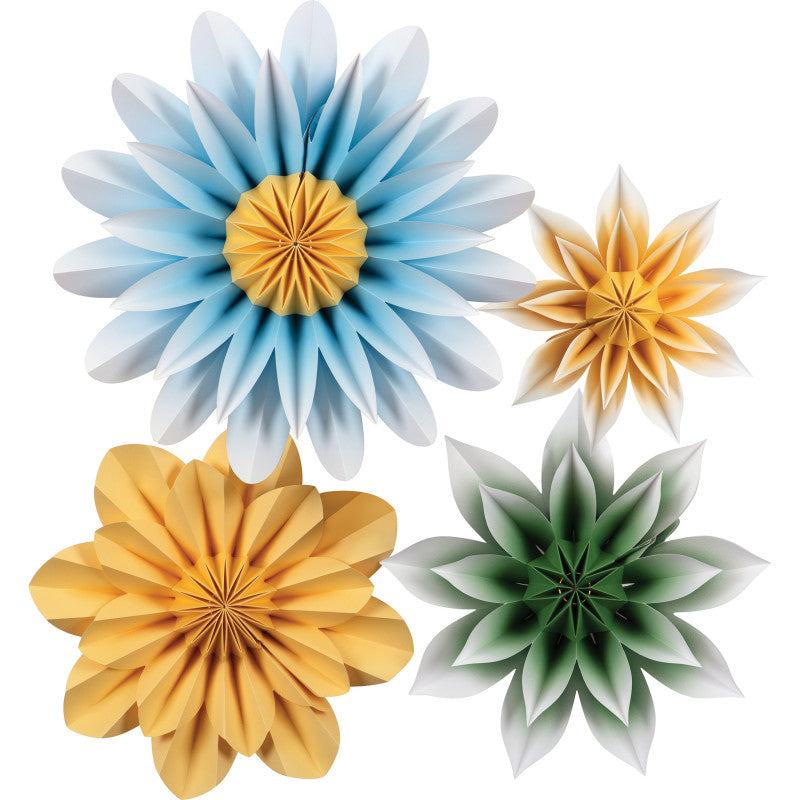 TEACHER CREATED RESOURCES - Floral Sunshine Paper Flowers, Pack of 4