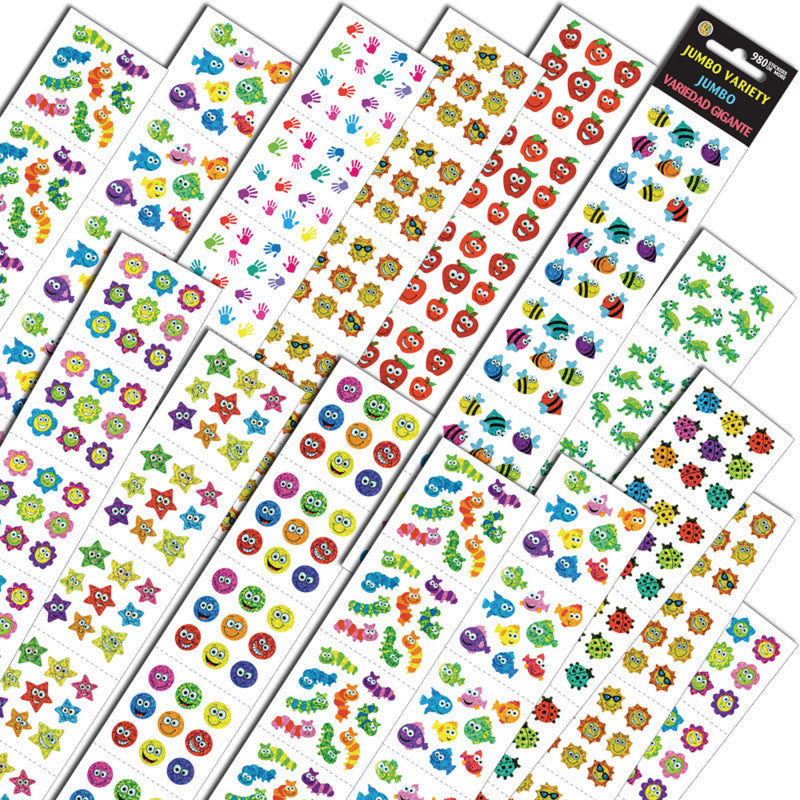 SANDYLION - Jumbo Variety Assortment Sticker, Pack of 980, 2 Packs