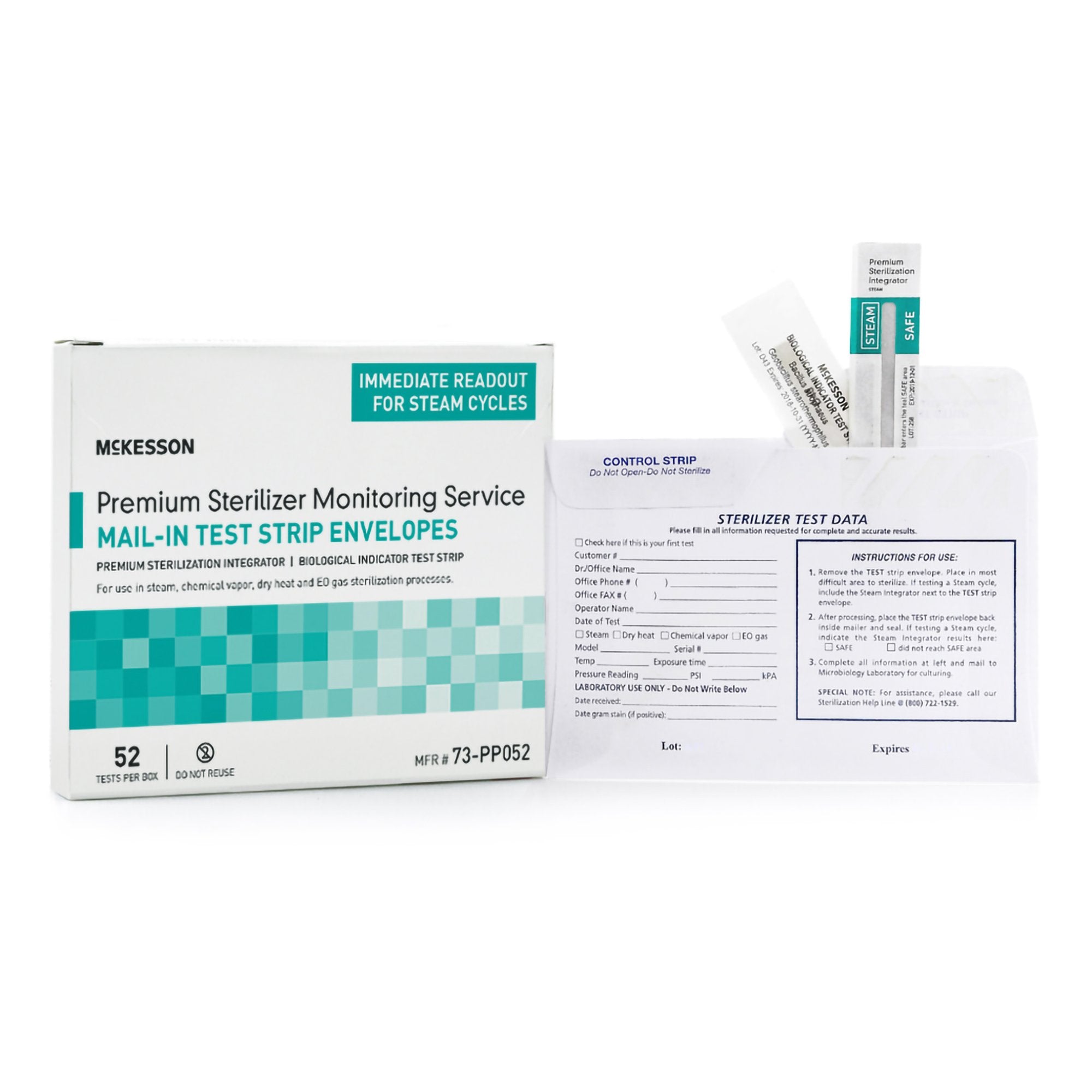 McKesson Brand - McKesson Sterilizer Monitoring Mail-In Service Steam / EO Gas / Dry Heat / Chemical Vapor [1/BX] (524533_BX)