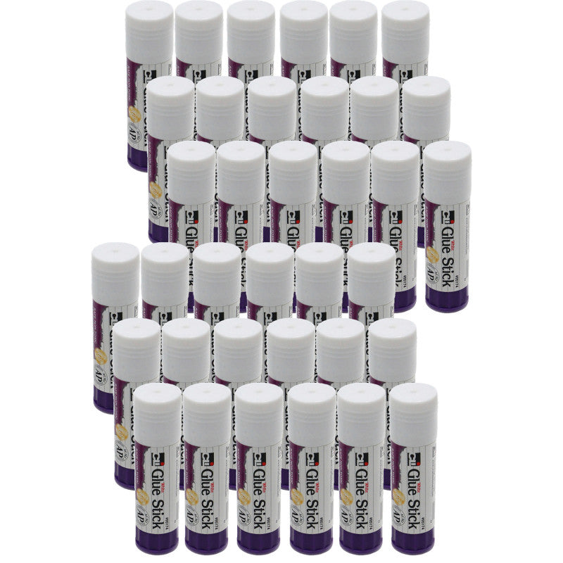 CHARLES LEONARD - Glue Stick, White, .74 oz, Pack of 36