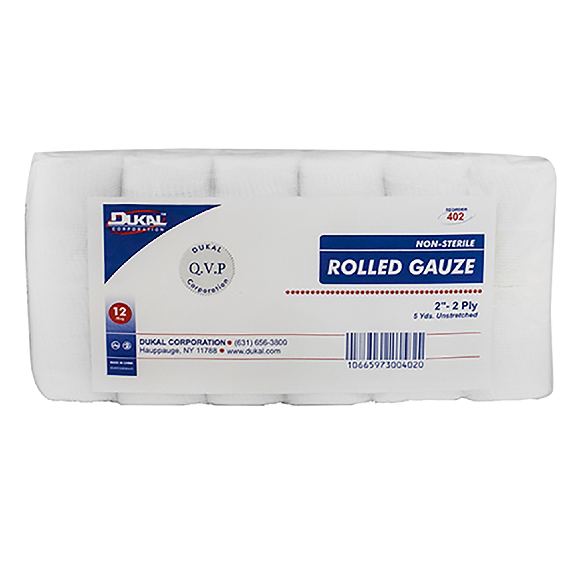 Dukal - Conforming Bandage Dukal™ 2 Inch X 5 Yard 2-Ply NonSterile 12 per Pack [12/BG]