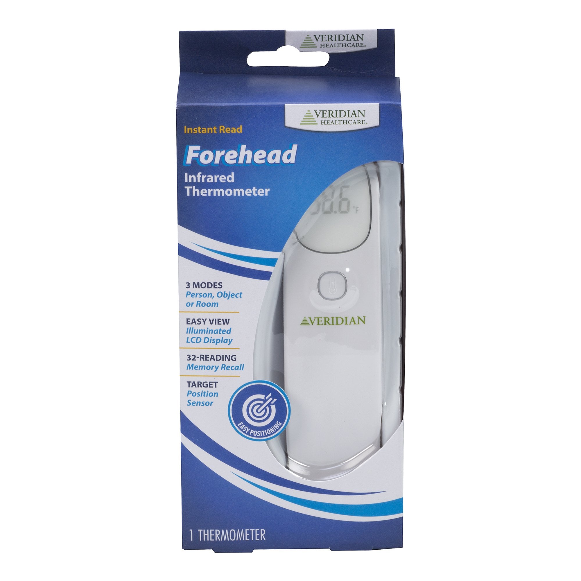 Veridian Healthcare LLC - Non-Contact Skin Surface Thermometer Veridian Infrared Skin Probe Handheld [24/CS] (1230317_CS)