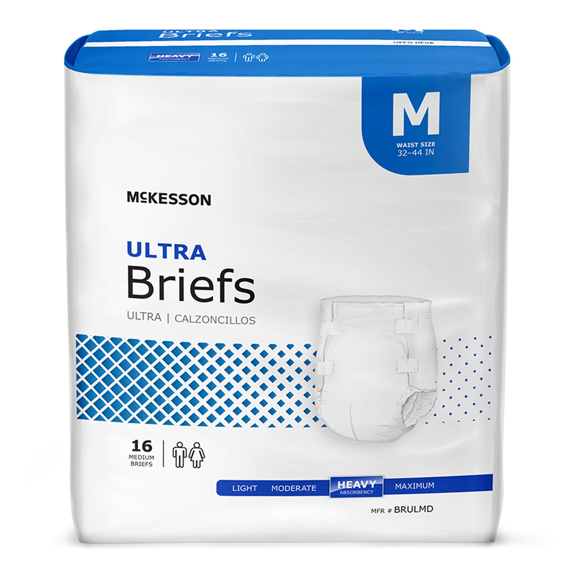 McKesson Brand - Unisex Adult Incontinence Brief McKesson Ultra Medium Disposable Heavy Absorbency [6/CS]