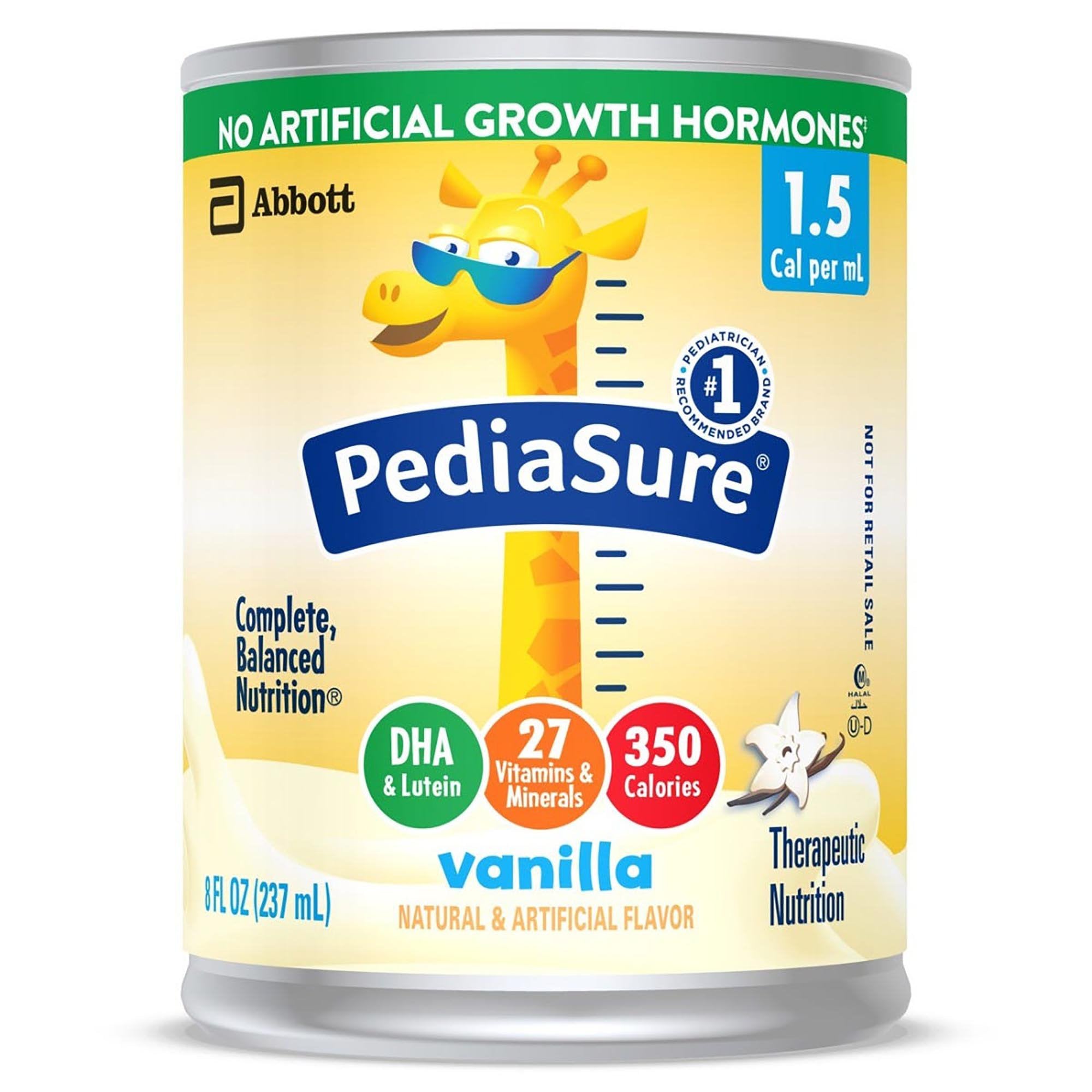 Abbott Nutrition - Pediatric Oral Supplement PediaSure® 1.5 Cal Vanilla Flavor 8 oz. Can Liquid Calories [24/CS]
