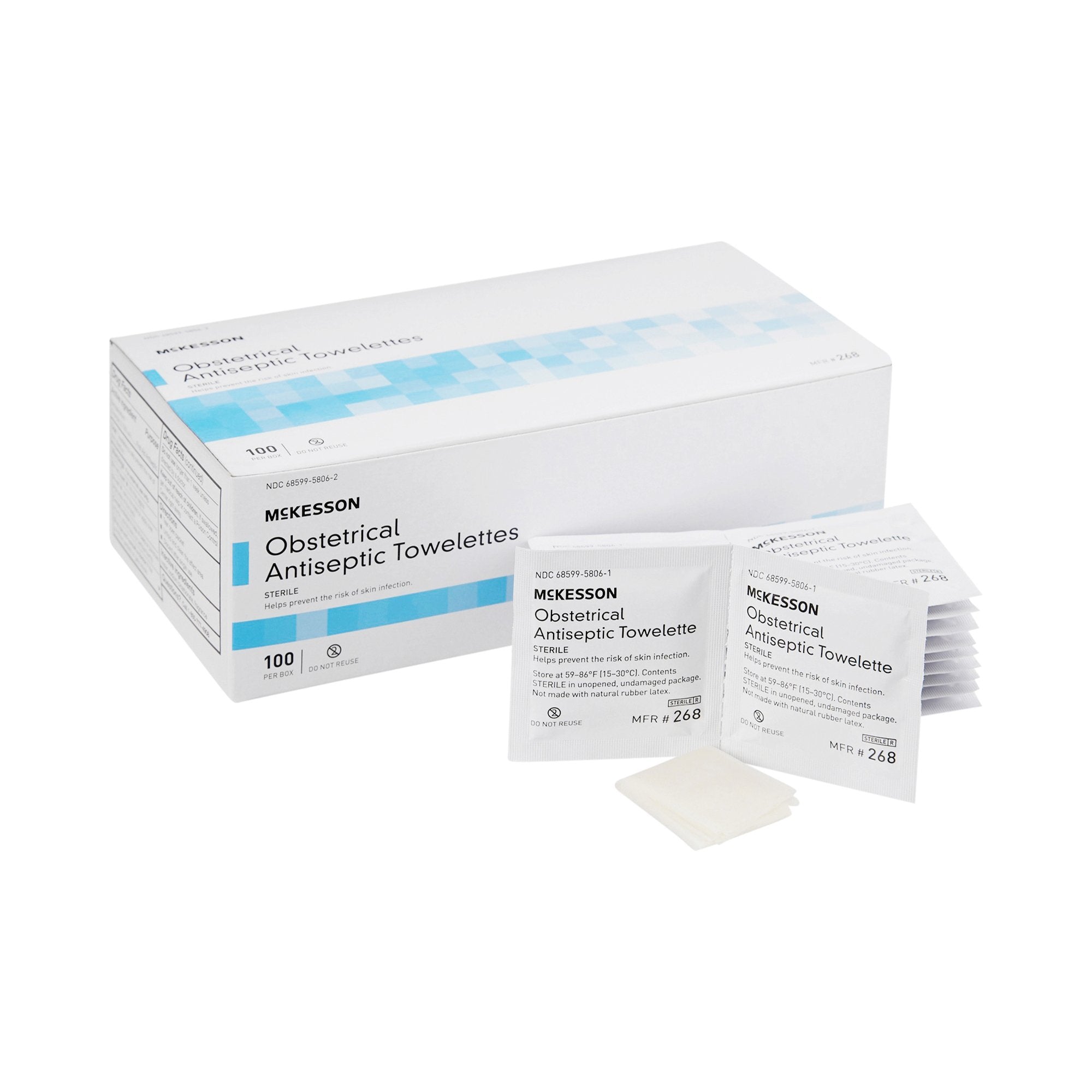 McKesson Brand - Obstetrical Cleansing Towelette McKesson Individual Packet Clean Scent 100 Count [10/CS]
