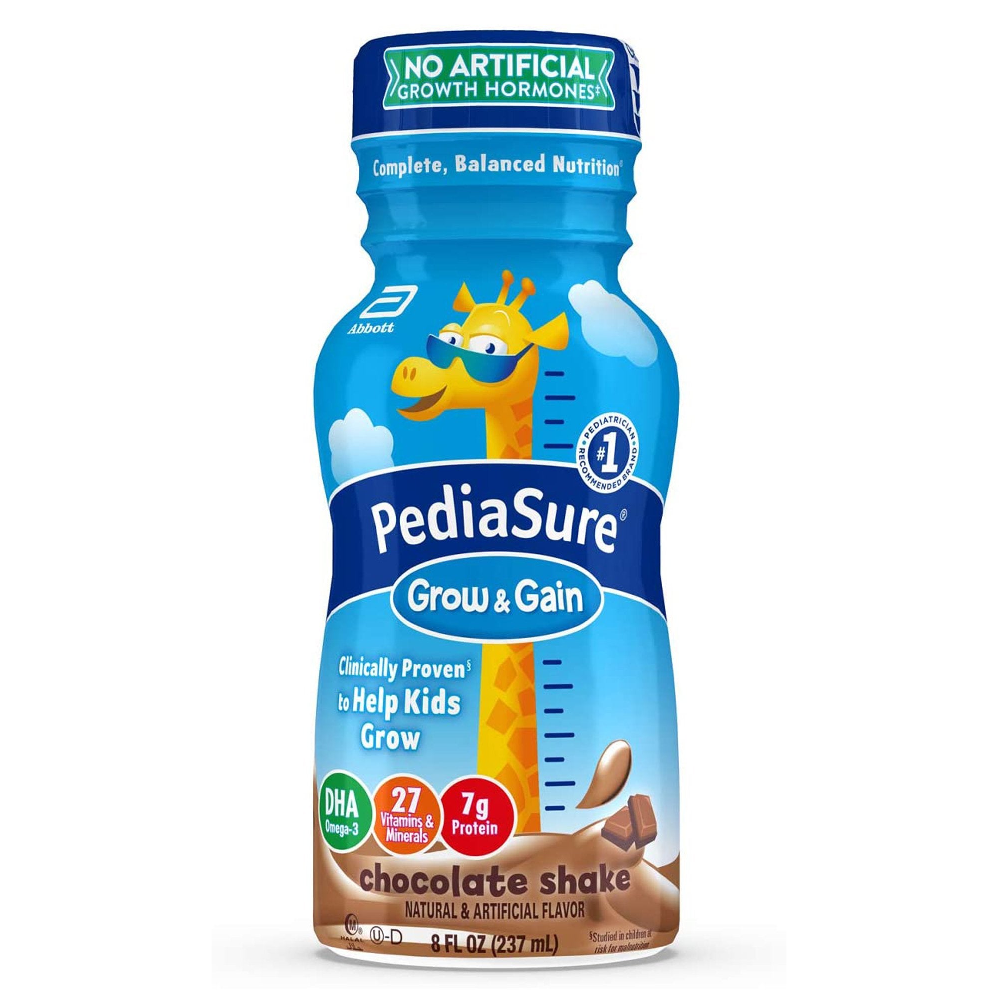 Abbott Nutrition - Pediatric Oral Supplement PediaSure® Grow & Gain Shake Chocolate Flavor 8 oz. Bottle Liquid Calories [24/CS]