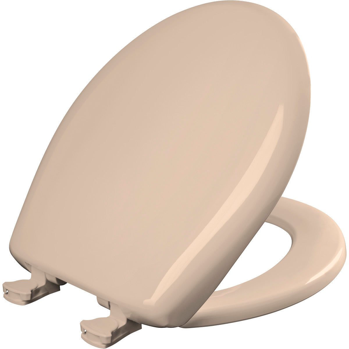 Bemis Round Plastic Toilet Seat in Desert Bloom with STA-TITE® Seat Fastening System, Easy•Clean® and  Whisper•Close® Hinge
