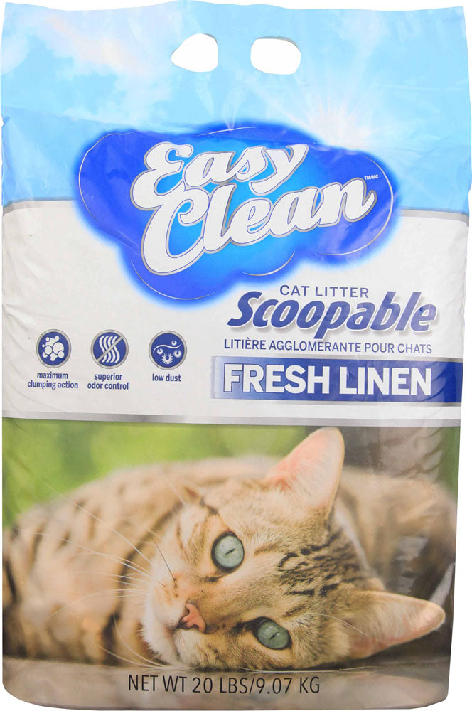 Easy Clean Clumping Cat Litter (FRESH LINEN, 20 LB)