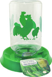 Chicken Feeder/Waterer Combo (GREEN, 128 OZ)