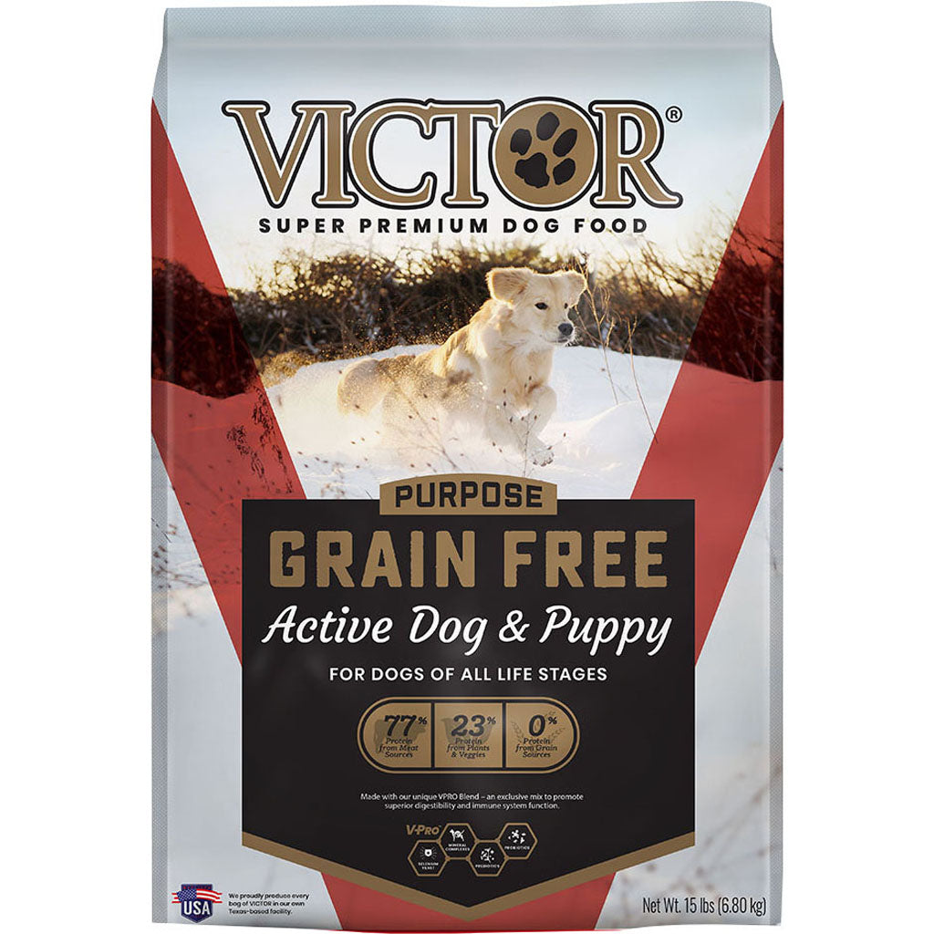 Purpose Grain Free Active Dog&Puppy Food (BEEF/PORK/FISH, 15 LB)