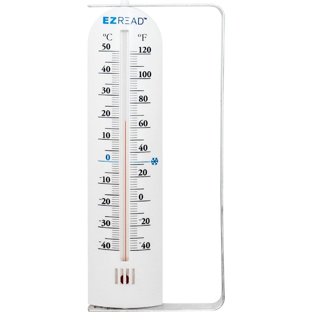 Ezread Indoor/Outdoor Thermometer W/Bracket (WHITE, 9 IN)