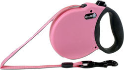 Alcott Adventure Retractable Belt Leash (PINK, SM-16 FT)