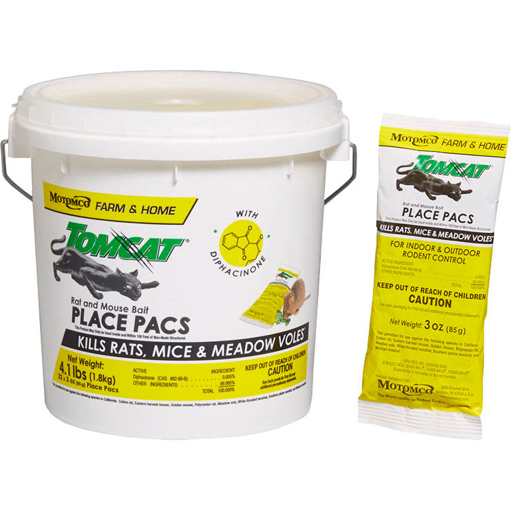 Tomcat Rat & Mouse Pelleted Place Pacs Pail (3 OZ-22 CT)