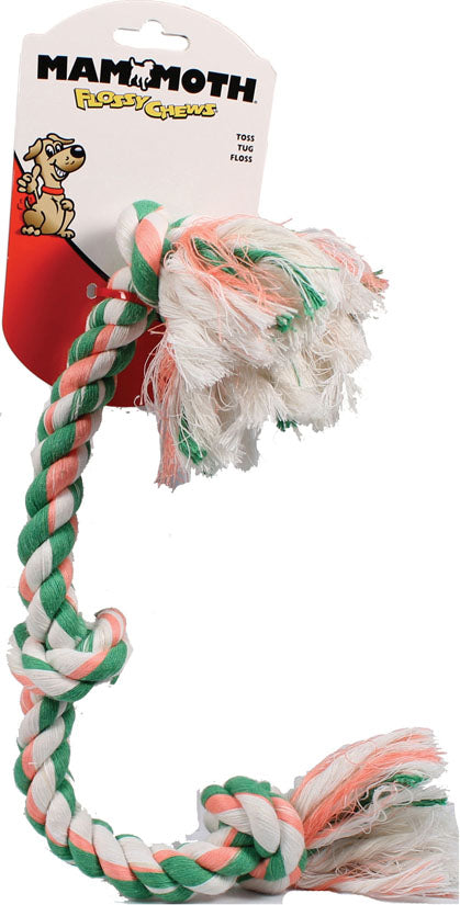 Flossy Chews Color 3 Knot Rope Tug (MULTI, 20 IN)