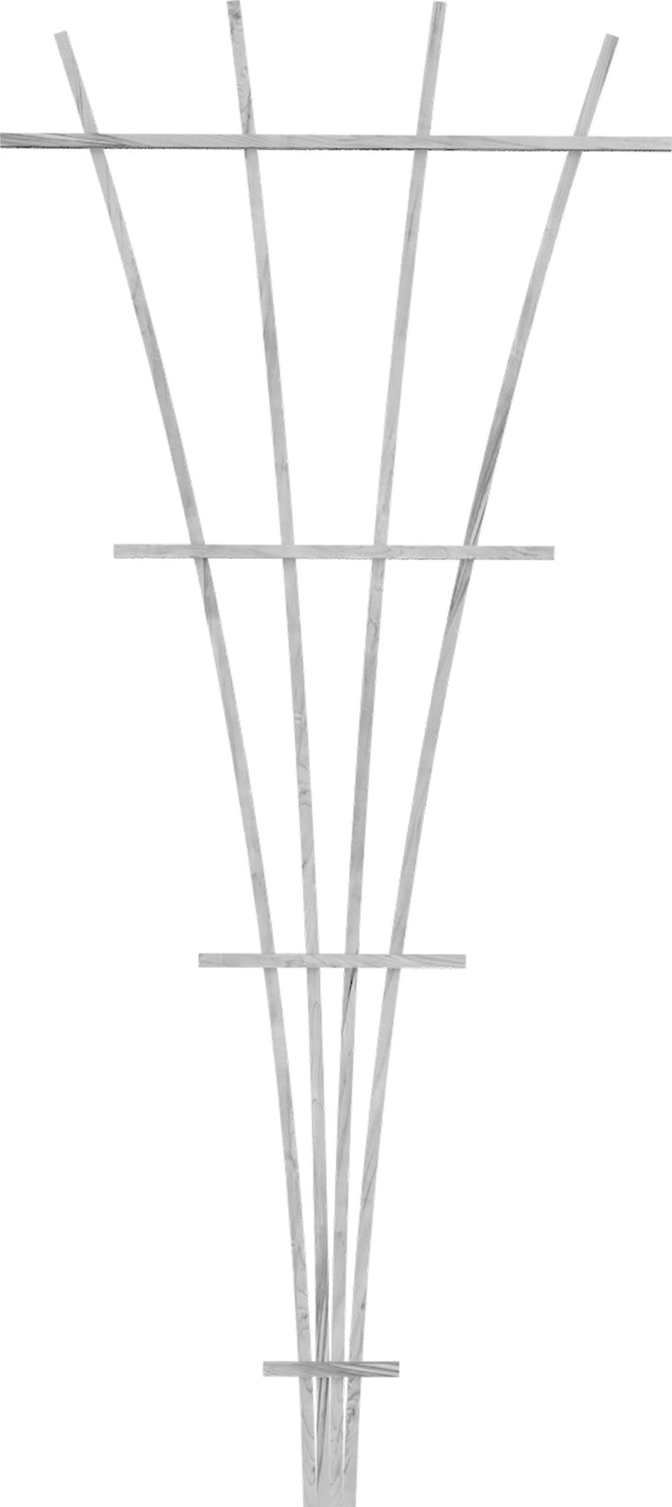 Wood Fan Garden Trellis (WHITE, 72 IN)