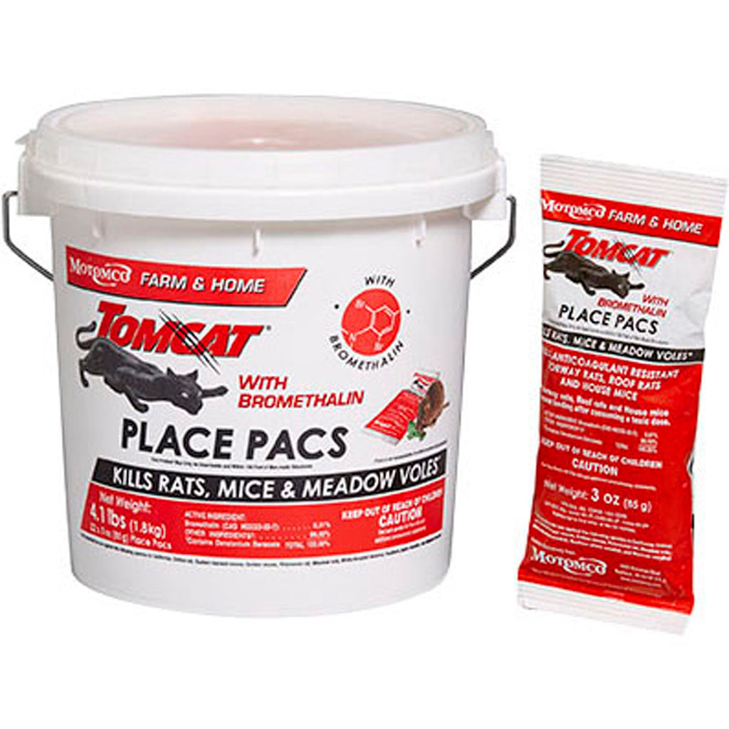 Tomcat W/Bromethalin Pelleted Place Pacs Pail (3 OZ-22 CT)