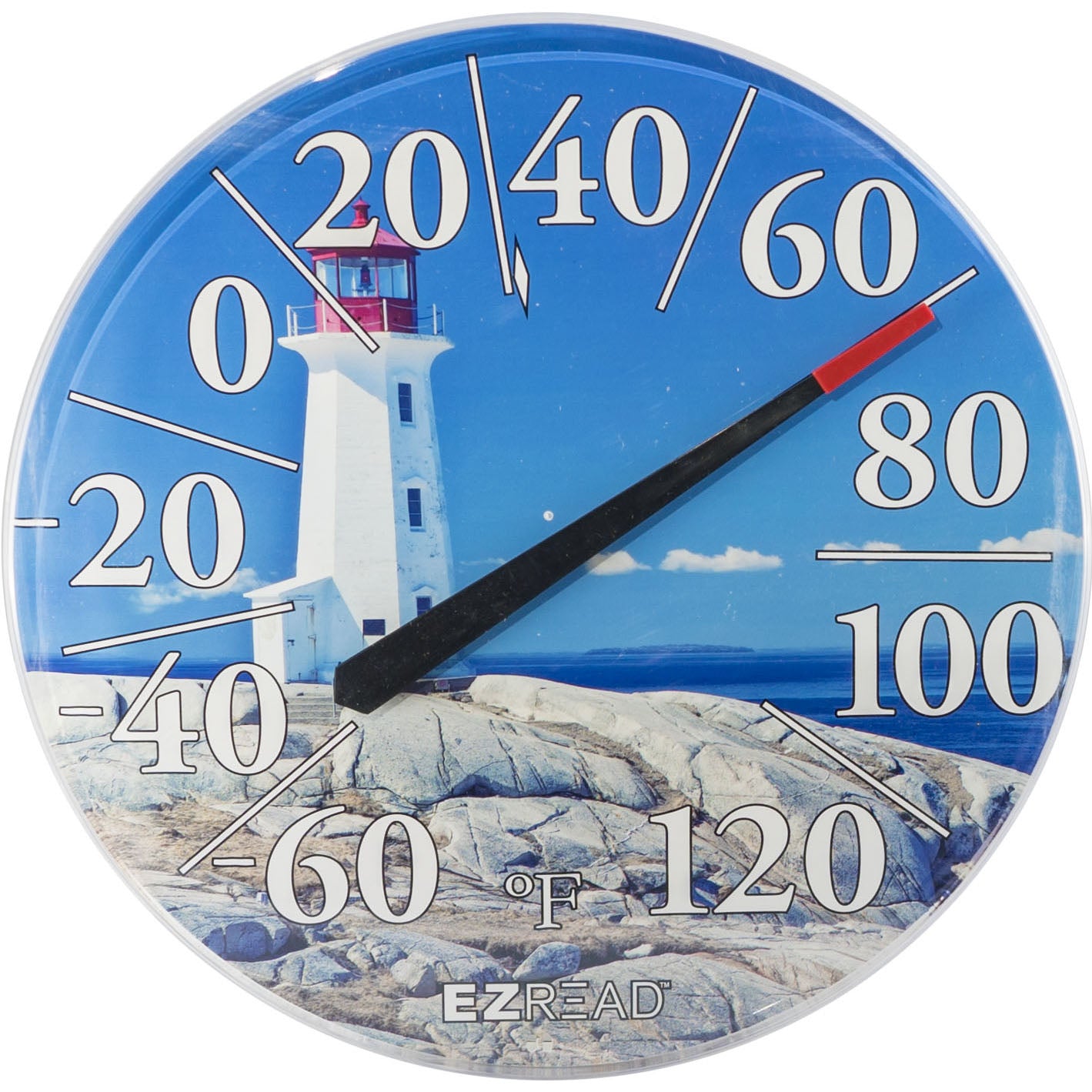 Ezread Indoor/Outdoor Dial Thermometer (LIGHTHOUSE, 12.5 IN)