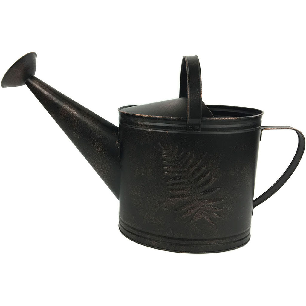 Botanical Fern Leaf Steel Xl Watering Can (BRONZE, 2.5 GAL)