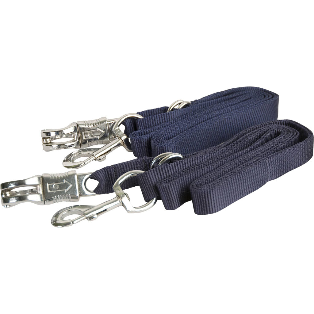 Gatsby Adjustable Nylon Cross Ties W/Panic Snap (NAVY, 5-9 FT)
