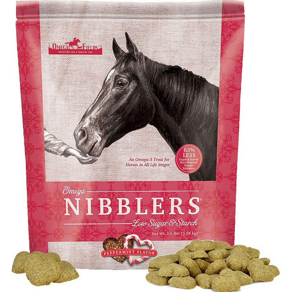 Omega Nibblers Low Sugar & Starch Treat For Horses (PEPPERMINT, 3.5 LB)