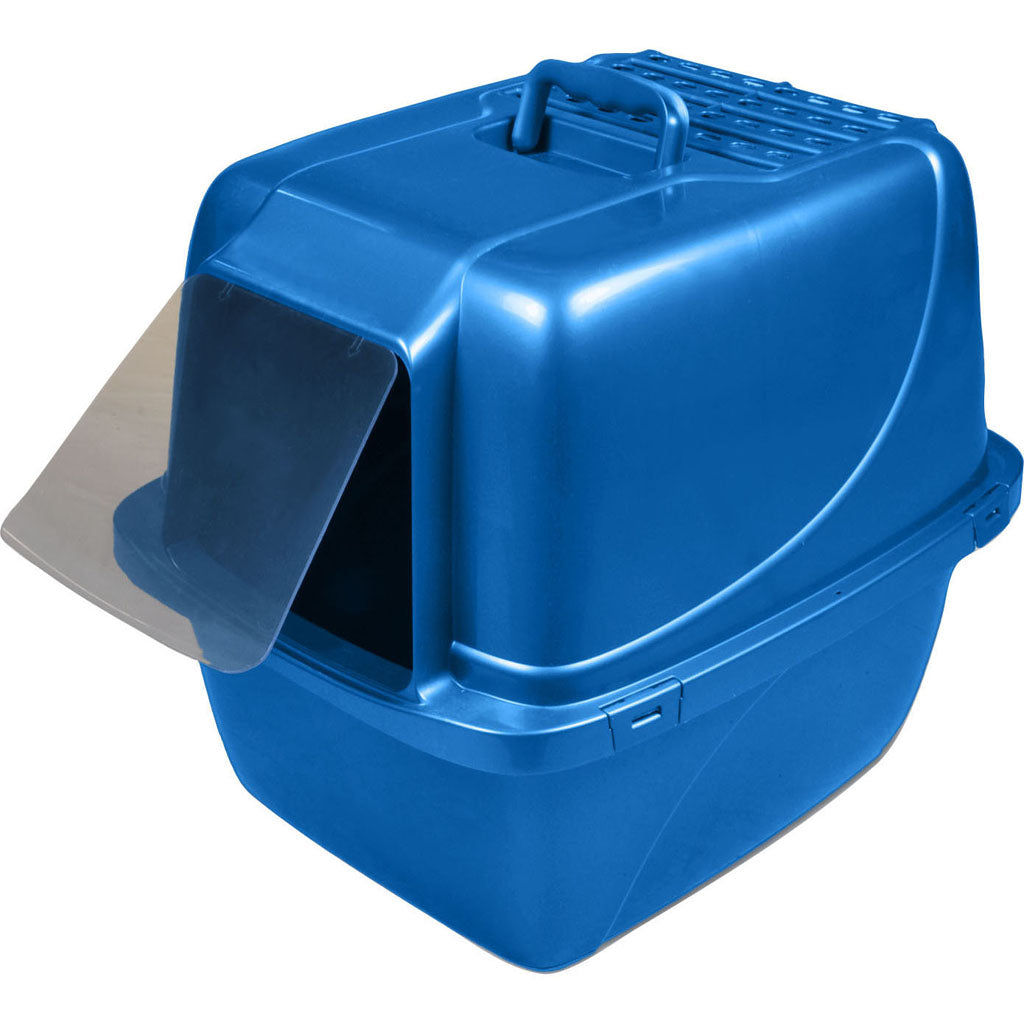 Van Ness Enclosed Cat Litter Pan (BLUE, XTR GIANT)