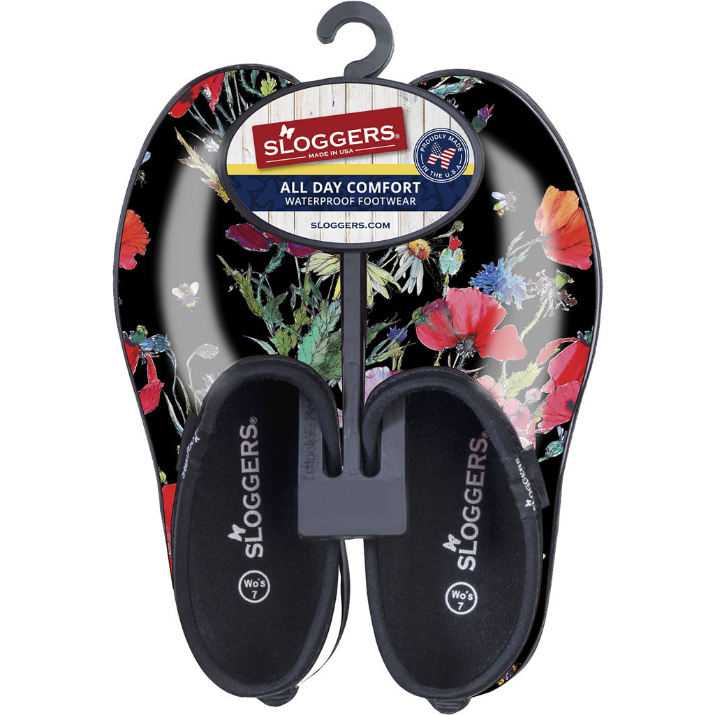 Sloggers Womens Waterproof Comfort Shoe (IN FIELDS BLACK, SZ 11)