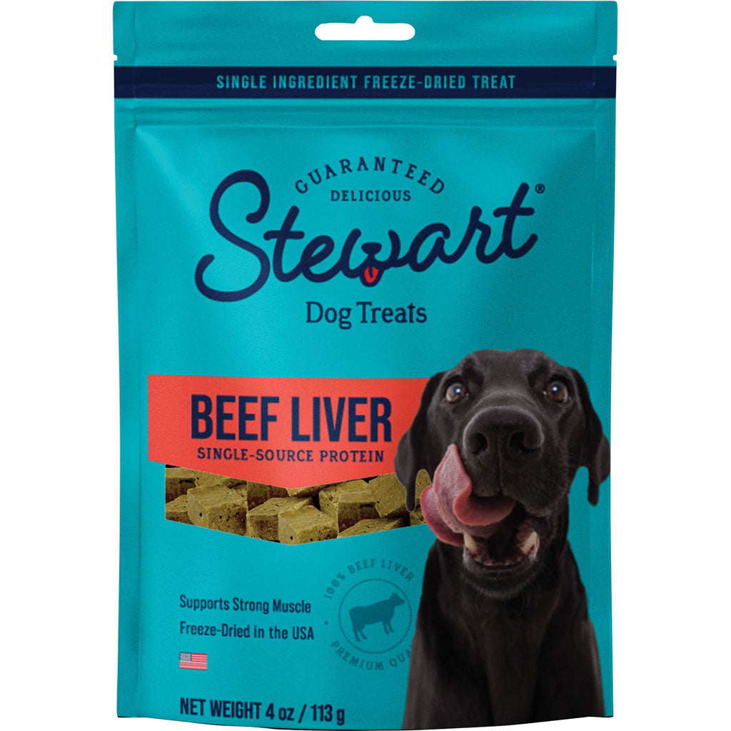 Stewart Freeze Dried Dog Treats Pouch (BEEF LIVER, 4 OZ)