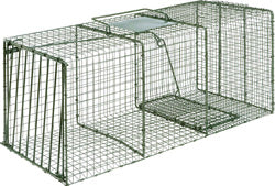 Duke Traps Heavy Duty Cage Trap (GREEN, XL-36X15X14 IN)