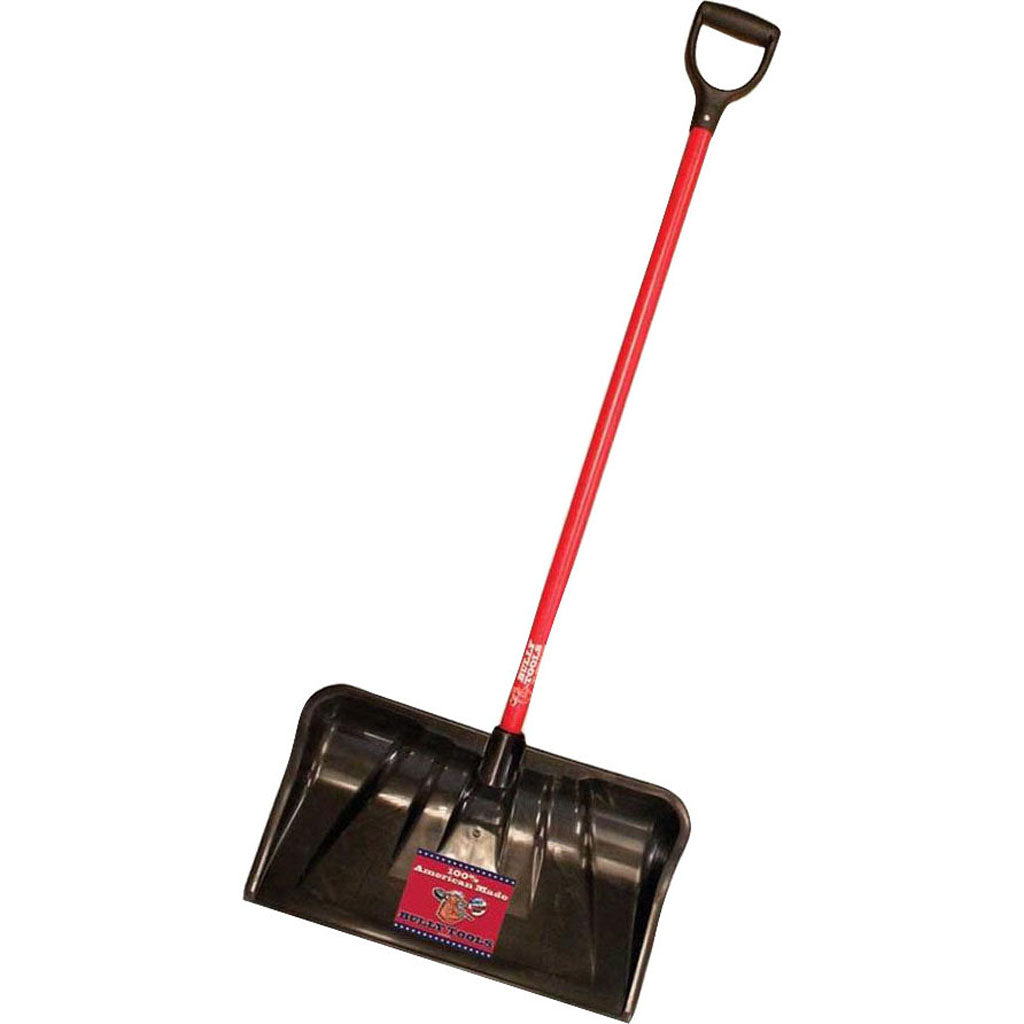 Bully Tools Poly Combo Snow Shovel D Fiberglass (RED, 56X22 IN)