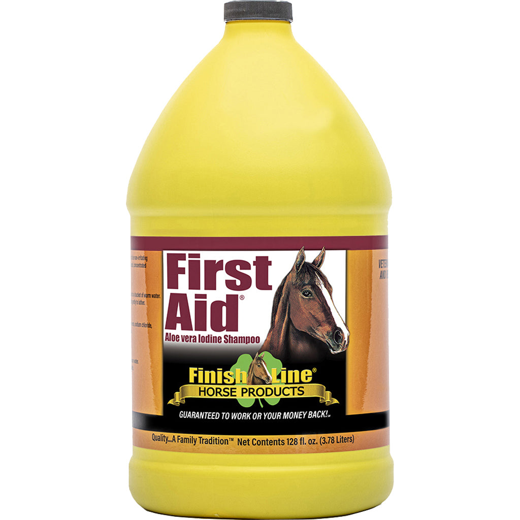 Finish Line First Aid Aloe Vera Iodine Shampoo (128 OZ)