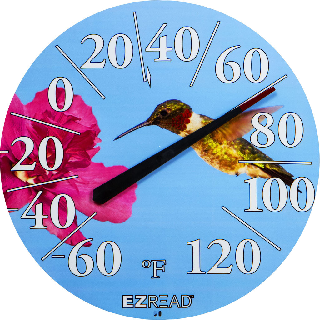 Ezread Indoor/Outdoor Dial Thermometer (HUMMINGBIRD, 12.5 IN)
