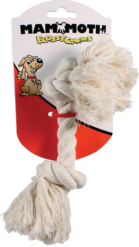 Flossy Chews Cotton Rope Bone (WHITE, 9 IN)