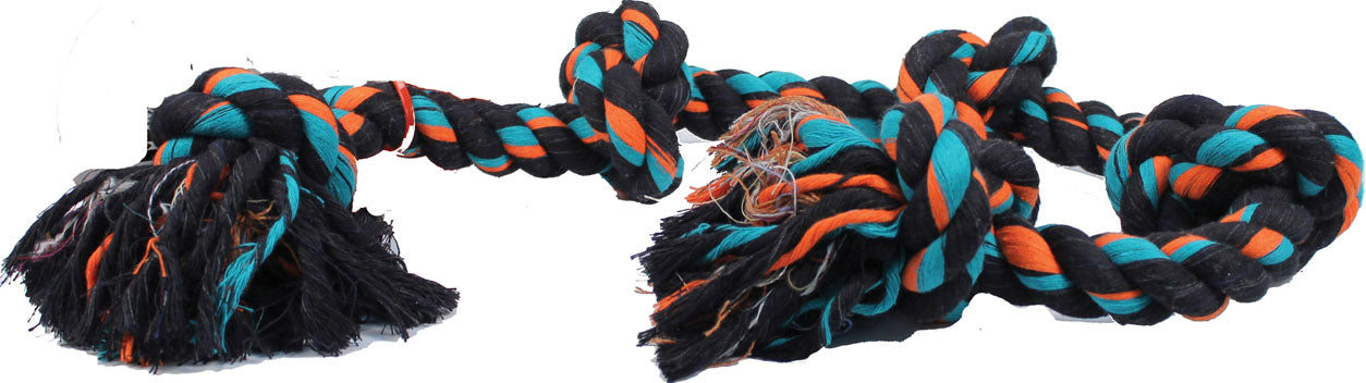 Flossy Chews Color 3 Knot Rope Tug (MULTI, 36 IN) [017779]