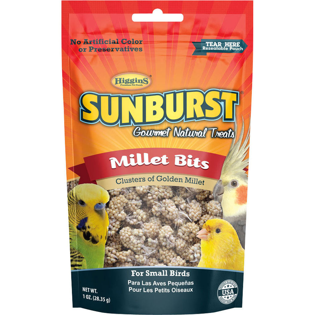 Sunburst Gourmet Natural Avian Treat (MILLET BITS, 1 OZ)