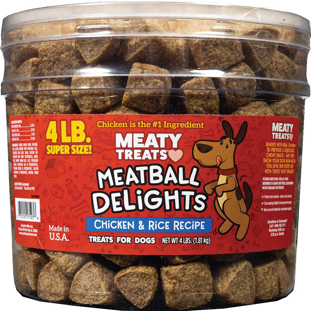 Meaty Treats Meatball Delights (CHICKEN/RICE, 4 LB)