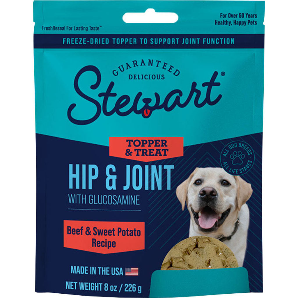 Stewart Freeze Dried Healthy Hips Dog Treats Pouch (BEEF, 8 OZ)
