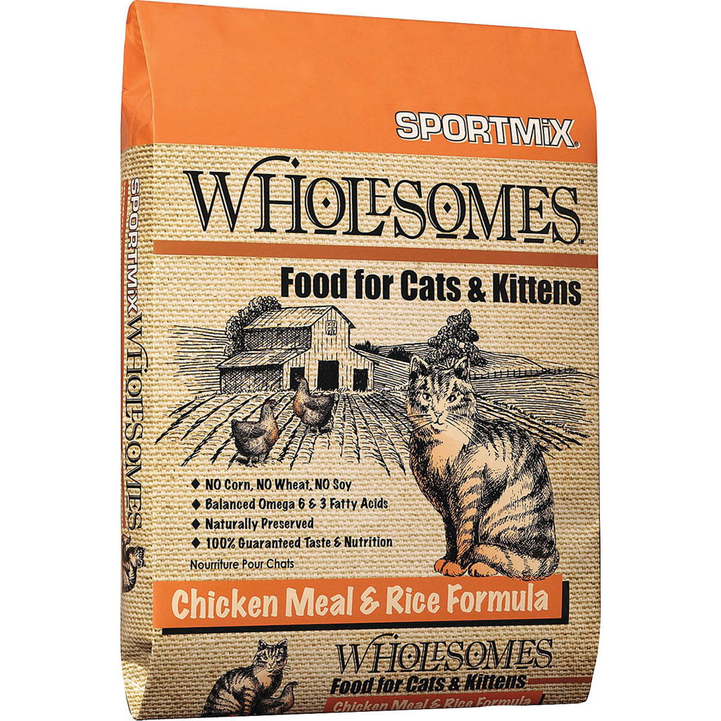 Wholesomes Cat Food (CHICKEN/RICE, 15 LB)
