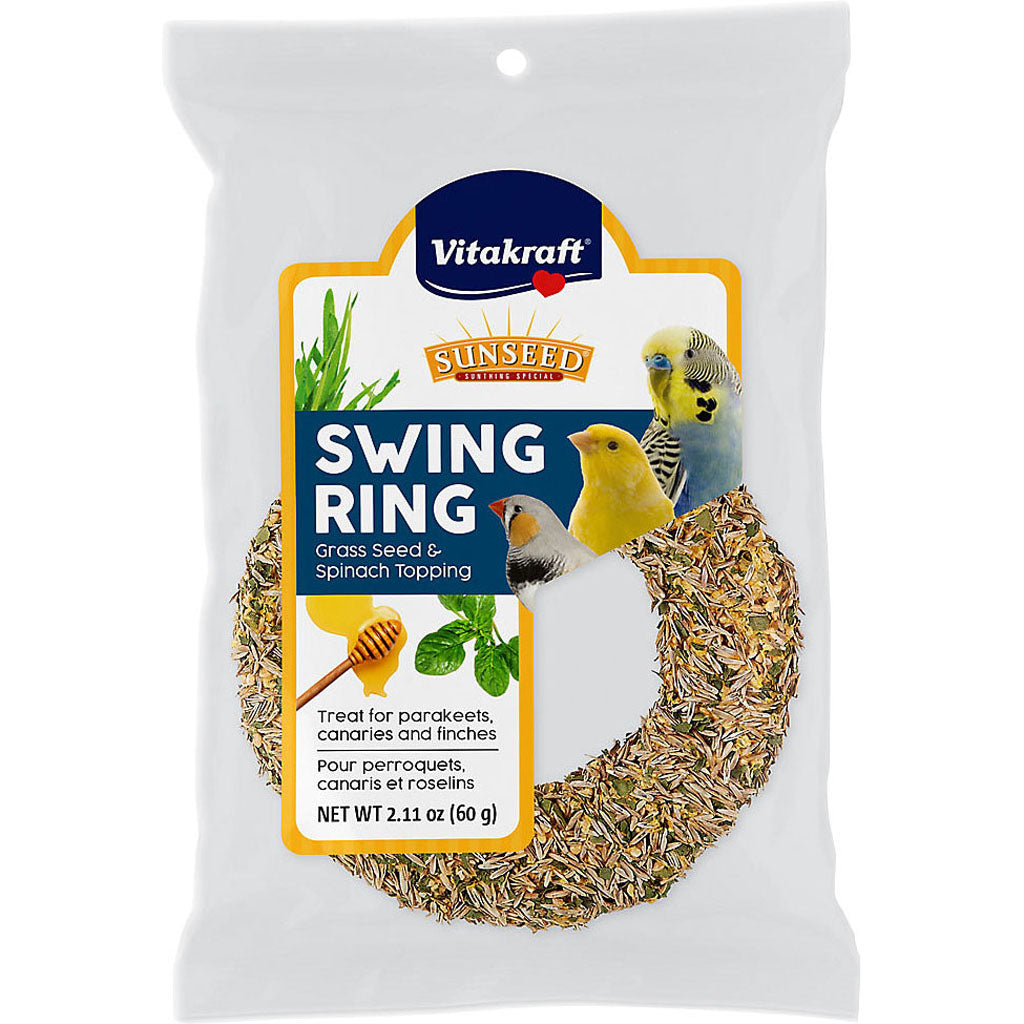 Vita Prima Swing Ring Bird Treat (SPINACH/GRASS S, 2.11 OZ)