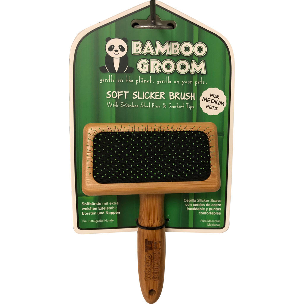 Bamboo Groom Soft Slicker Brush (MD)