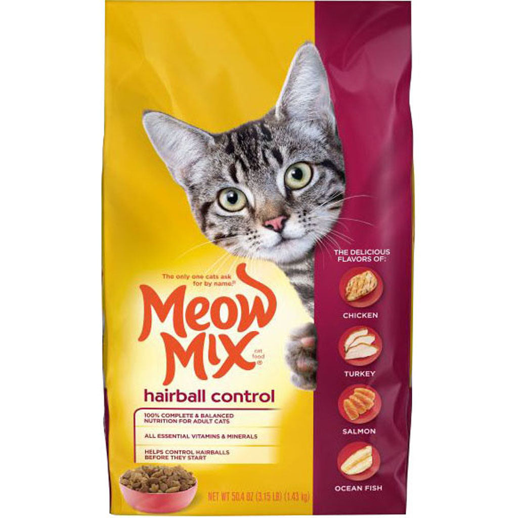 Meow Mix Hairball Control Dry Cat Food (CHICKEN/TURKEY/, 3.15 LB)