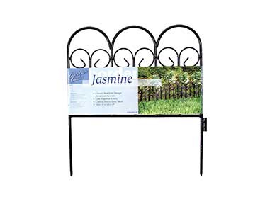 Charleston Classics Jasmine Border Fence (BLACK, 18X16 IN)