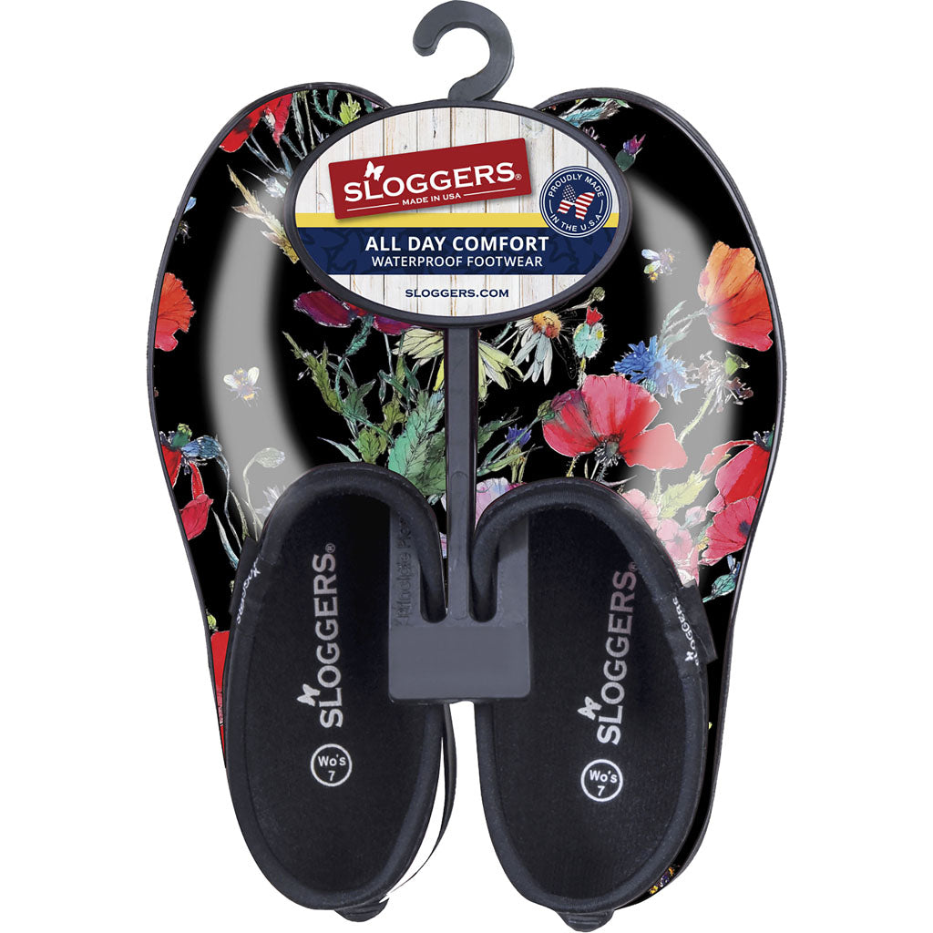Sloggers Womens Waterproof Comfort Shoe (IN FIELDS BLACK, SZ 8)