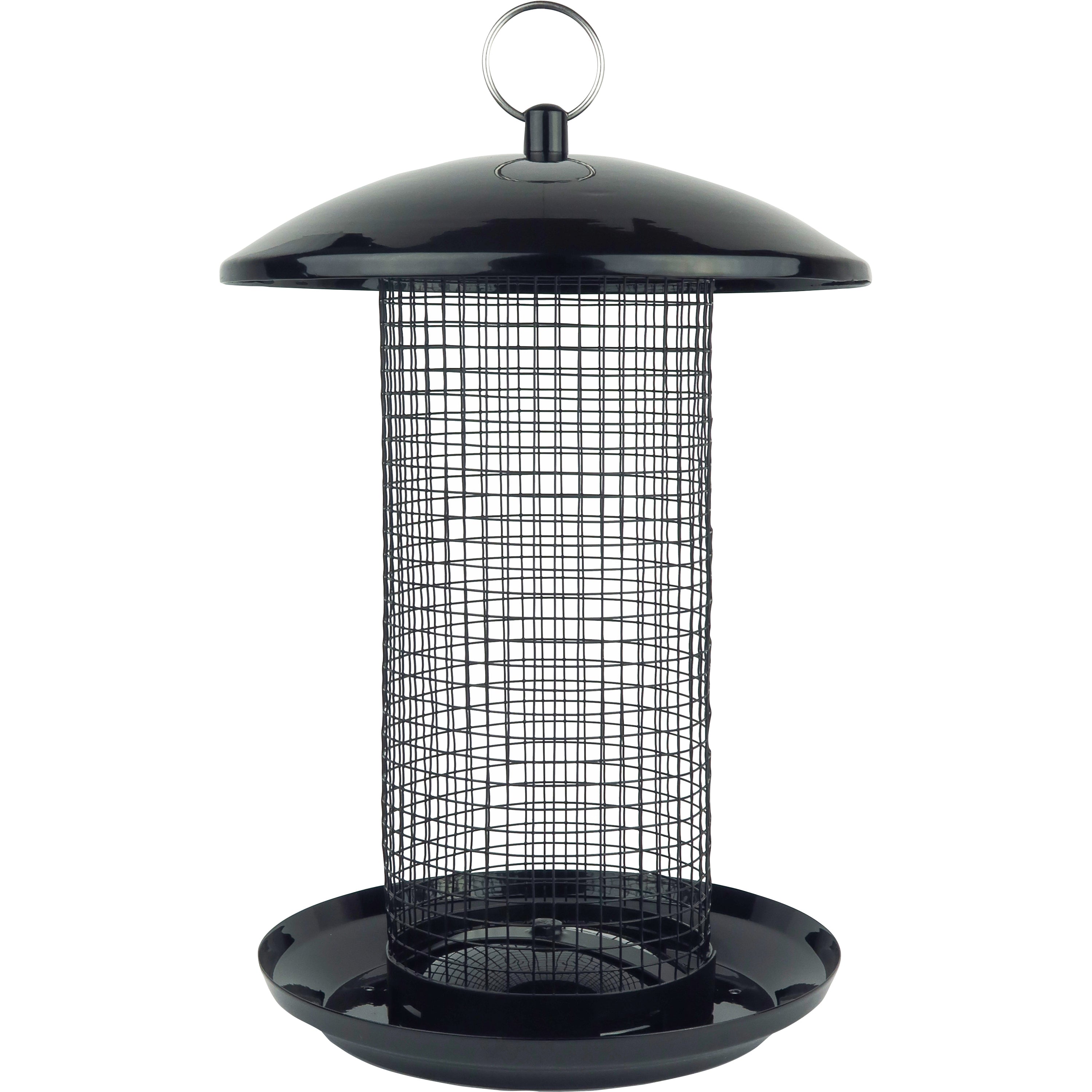 Midnight Metal Mesh Mixed Seed & Peanut Fdr (BLK, 2.75 QT CAP)