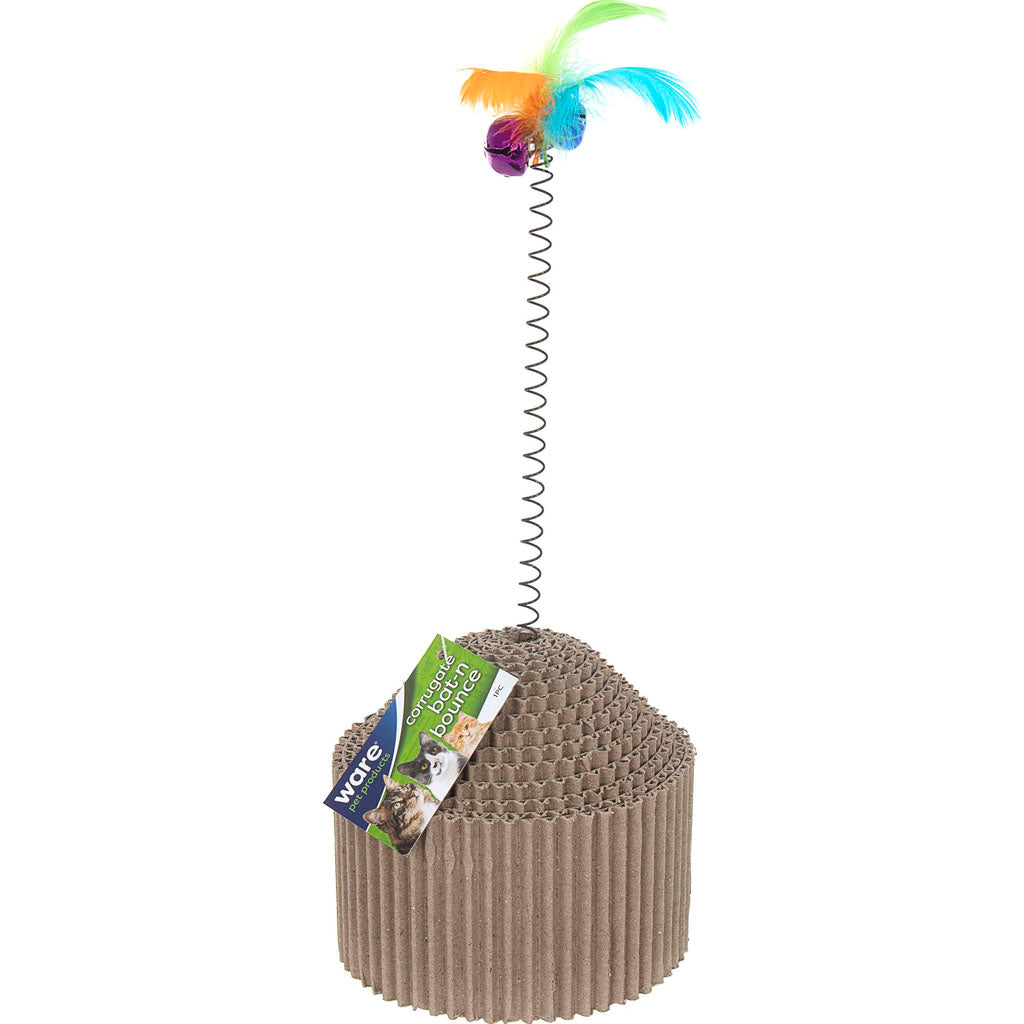 Corrugated Bat-N-Bounce Cat Toy (4.75X4.75X15.75)