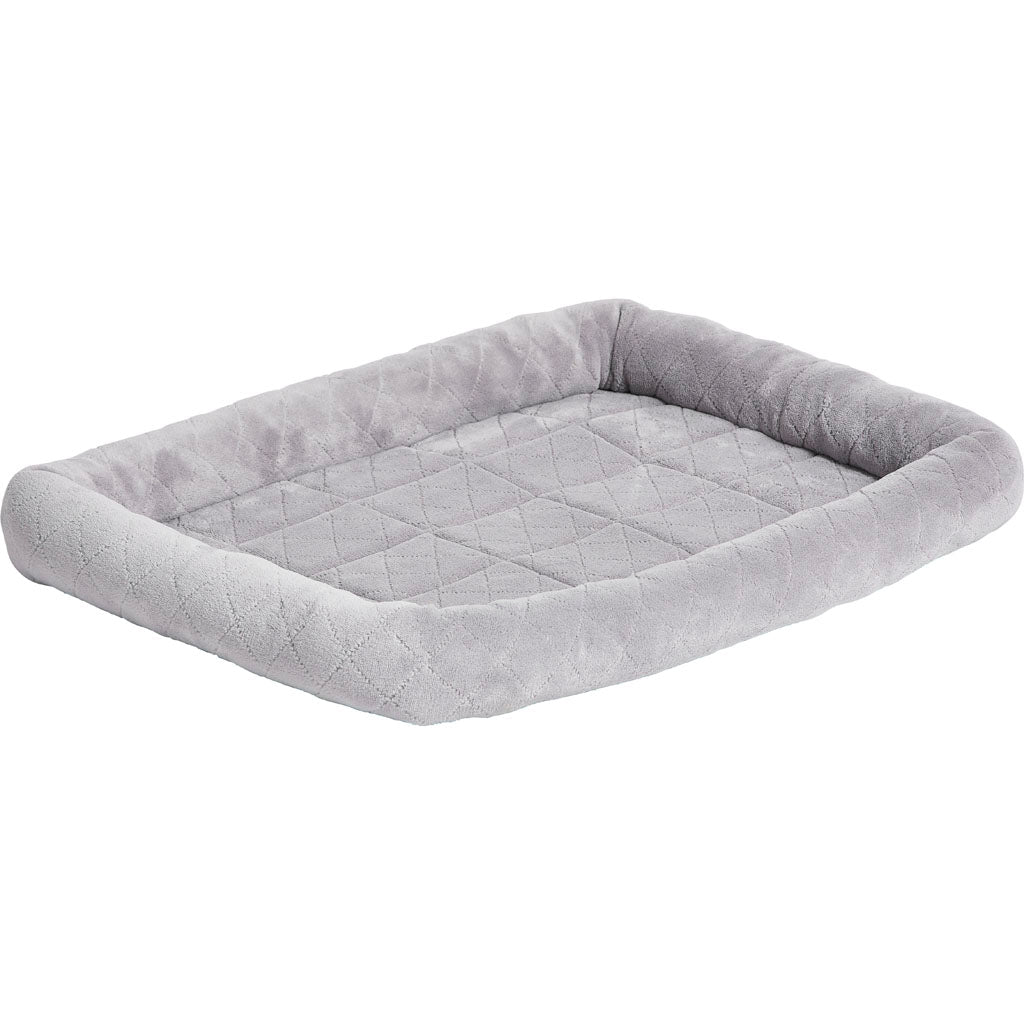 Quiet Time Diamond Stitch Bed W/ Elastic Bands (GRAY, 30 IN)