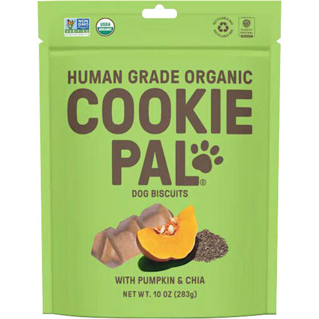 Cookie Pal Organic Dog Treats Biscuits (PUMPKIN/CHIA, 10OZ)