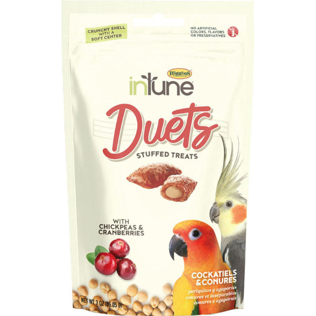 Intune Duets Treats For Conures And Lovebirds (CRANBERRY, 3 OZ)