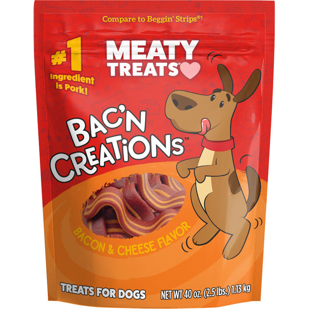 Meaty Treats Bac'N Creations (BACON/CHEESE, 40 OZ)
