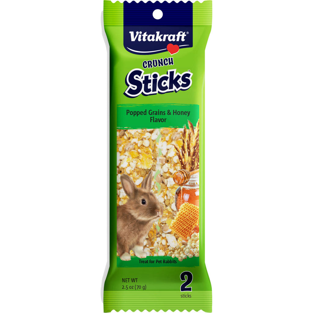 Vitakraft Crunch Sticks Rabbit Treats (GRAIN/HONEY, 3 OZ-2 PK)